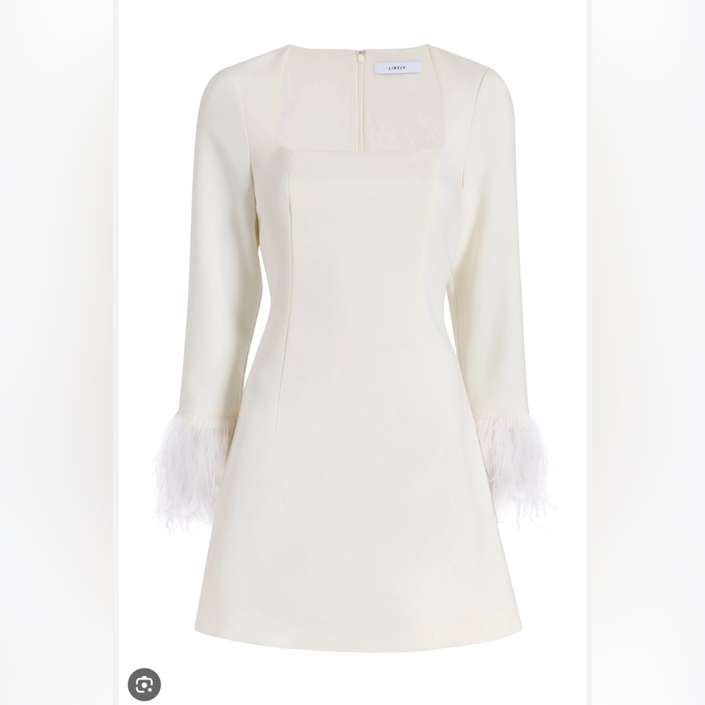 Likely Cher Mini Dress-White